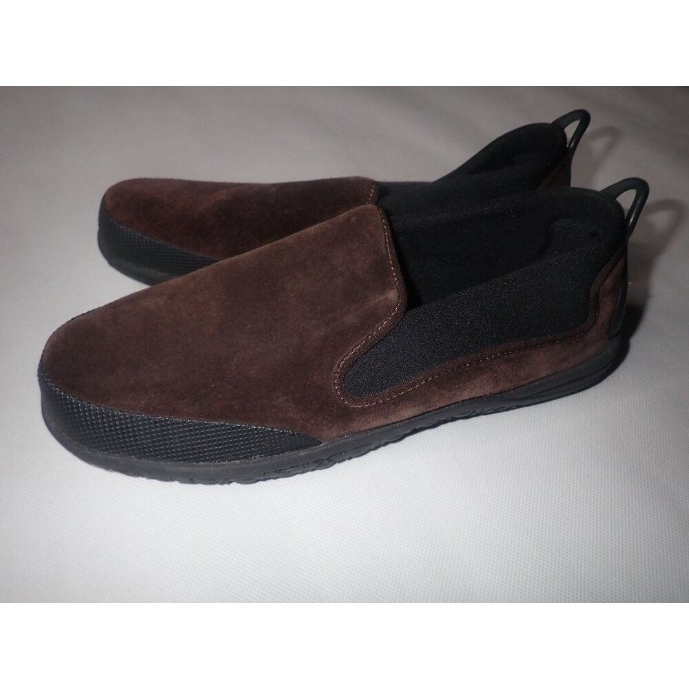 Acorn Men's Brown Suede Slip-On Shoes With Rubber Soles 8‎ Casual Mocs - Picture 4 of 6